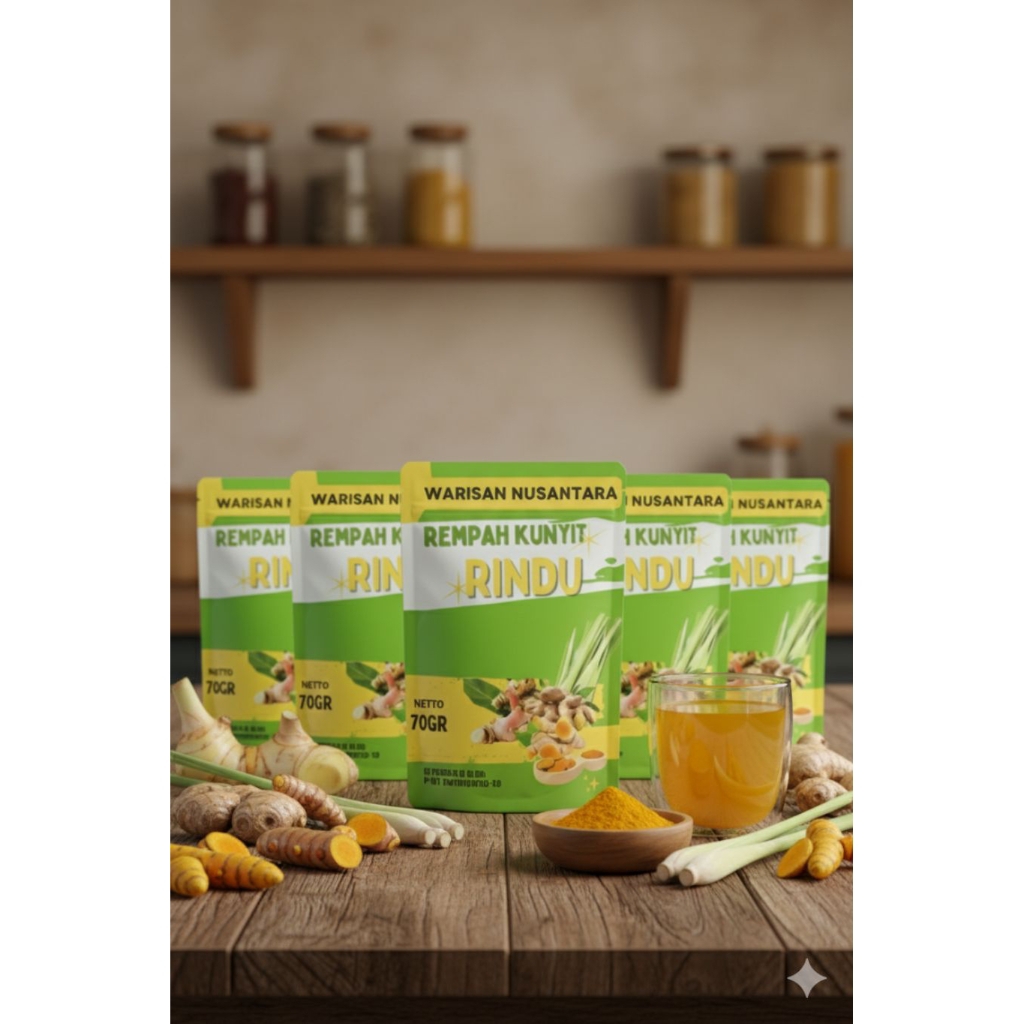 

REMPAH KUNYIT RINDU 5 pcs paket reseller