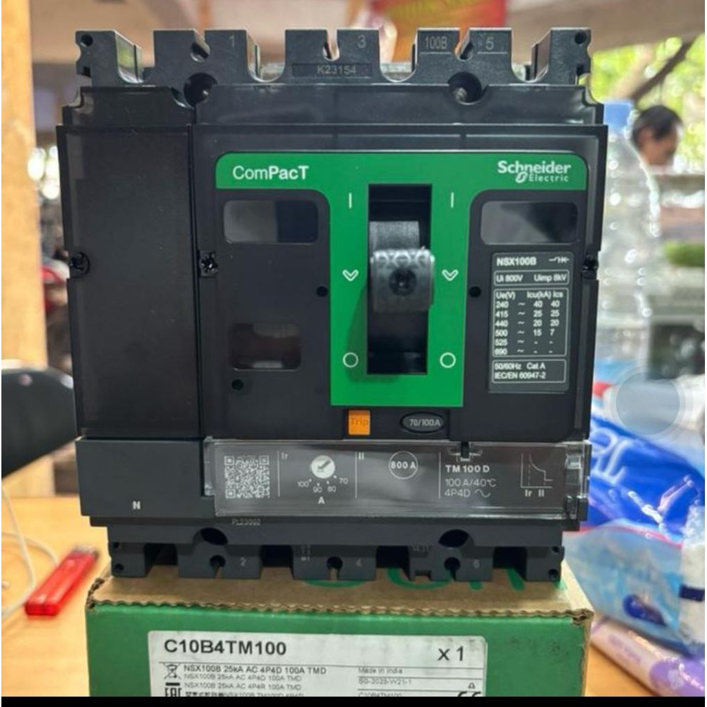 MCCB SCHNEIDER NSX100B 100B 4P NSX 100A ORIGINAL