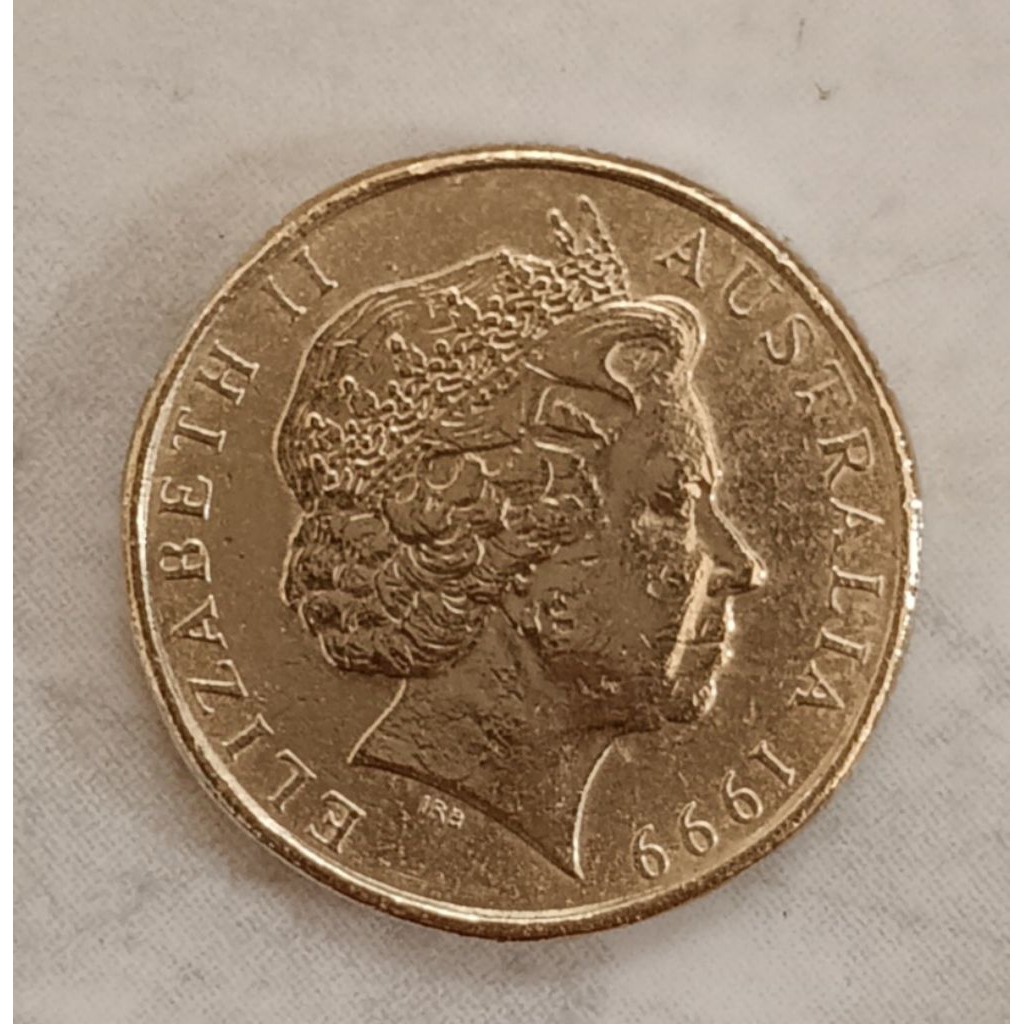 koin Australia 1 dollar tahun 1999..