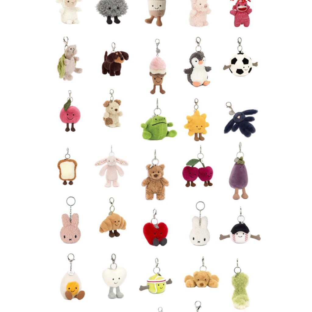 [BAGCHARM JELLYCAT 1:1 WITH DUSTBAG- TAGWASH- TAG PAPER JELLYCAT A-B