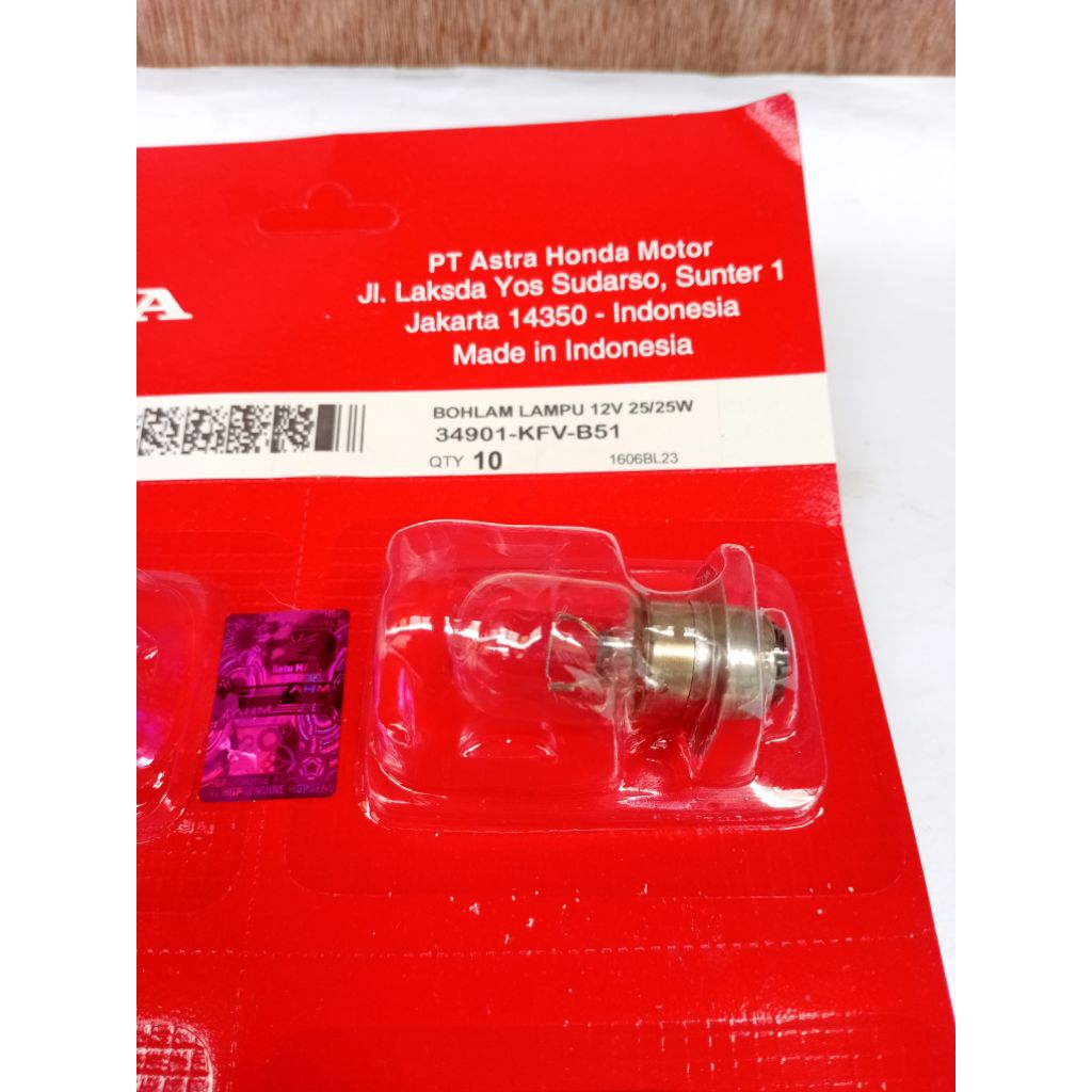 BOHLAM LAMPU DEPAN (1 BH) ORI STANDAR HONDA BEAT | SUPRA X 125 | SUPRA FIT | BLADE | REVO | GRAND