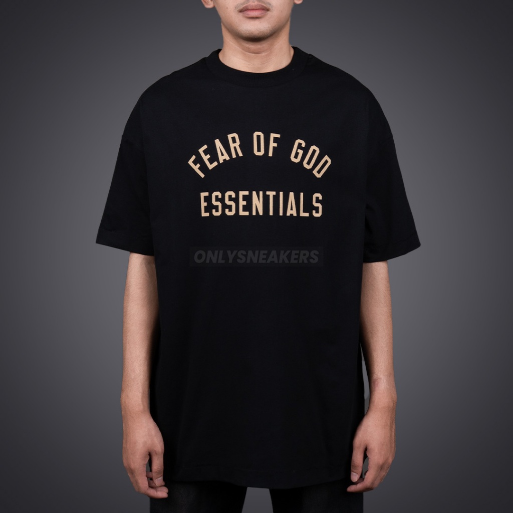 ESSENTIALS FOG JERSEY CREWNECK BLACK TEE