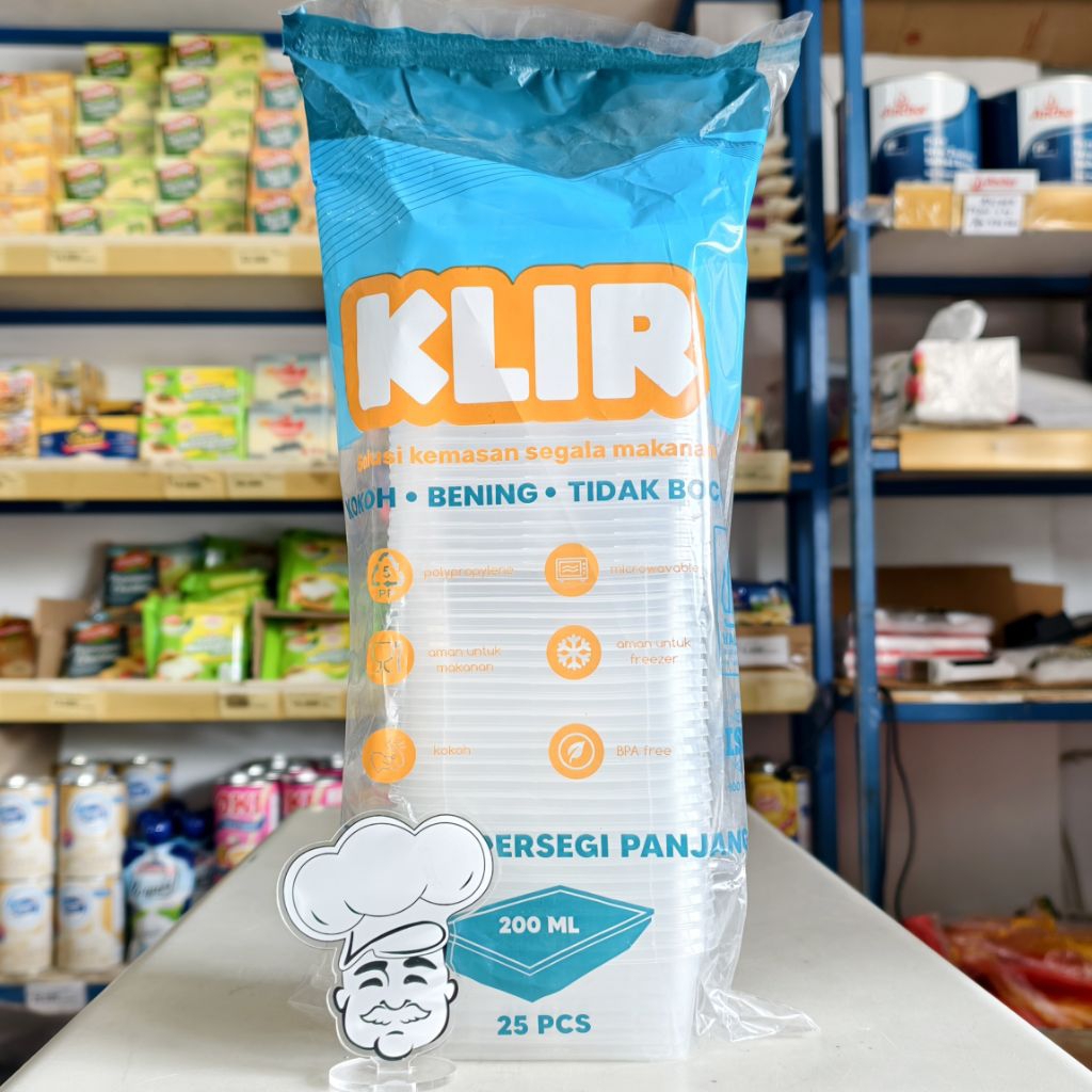 Thinwall 200Ml Klir / Cup Puding Kotak / Kontainer Food 200Ml / Kotak Puding Isi 25Pcs