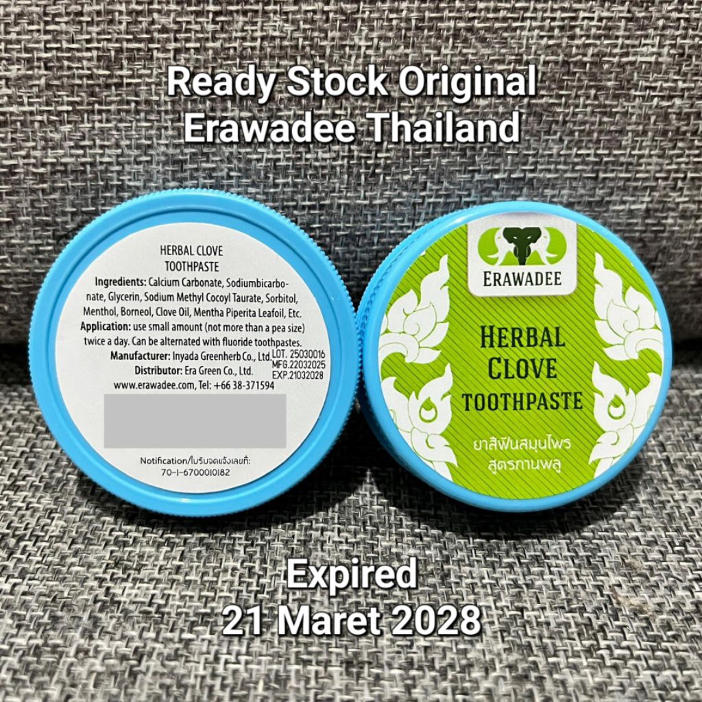 Erawadee  Whitening Toothpaste / Erawadee Mangosteen Toothpaste / Erawadee Pasta Gigi Original Thail