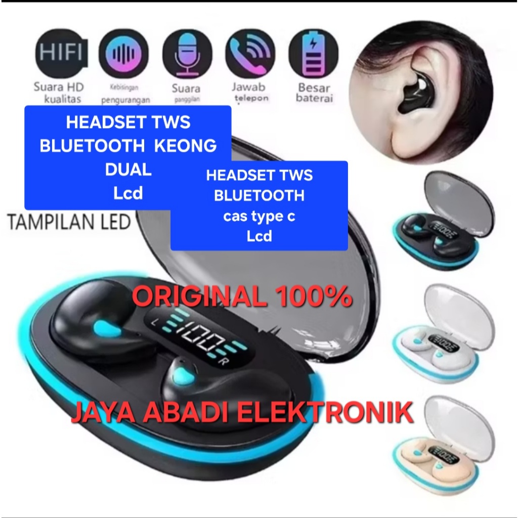 H07 OLAHRAGA 5.3 TYPE C HEADPHONE BLUETOOTH BISA KUPING KIRI KANAN SINGLE BLUETOT BLUTUT BLUETOOT WI