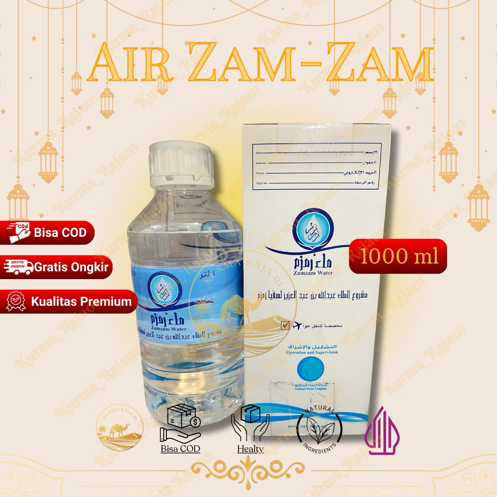 Air Zam-Zam Asli Original 1L Zam Zam Water Makkah Asli