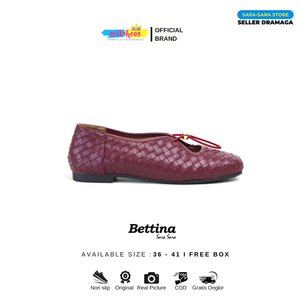 Sara Sara Bettina I Sepatu FlatShoes Kasual Wanita (1cm)