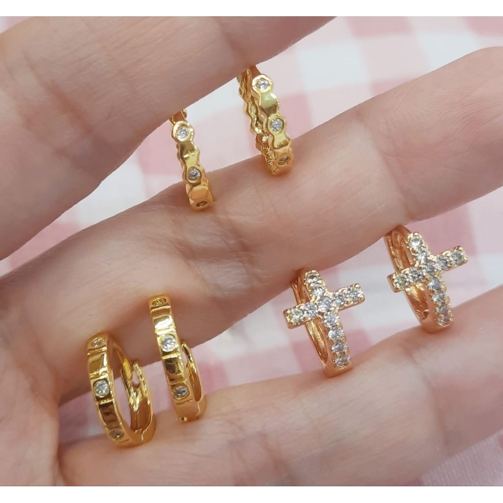 Anting premium lapis emas 24k imitasi aksesoris