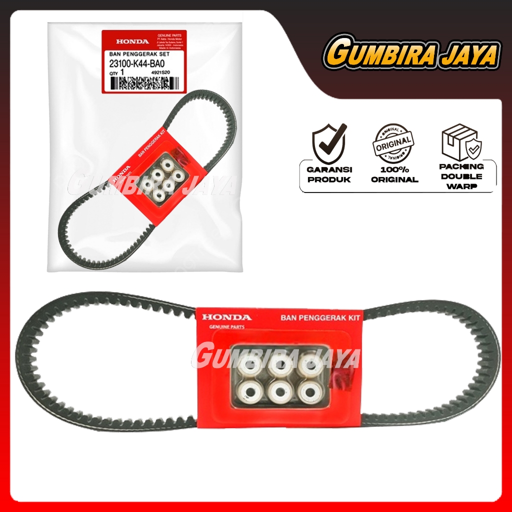 V-BELT SET+ROLLER BEAT VARIO SCOOPY 110 ESP 2015 - 2019 ORIGINAL AHM 23100-K44-BA0