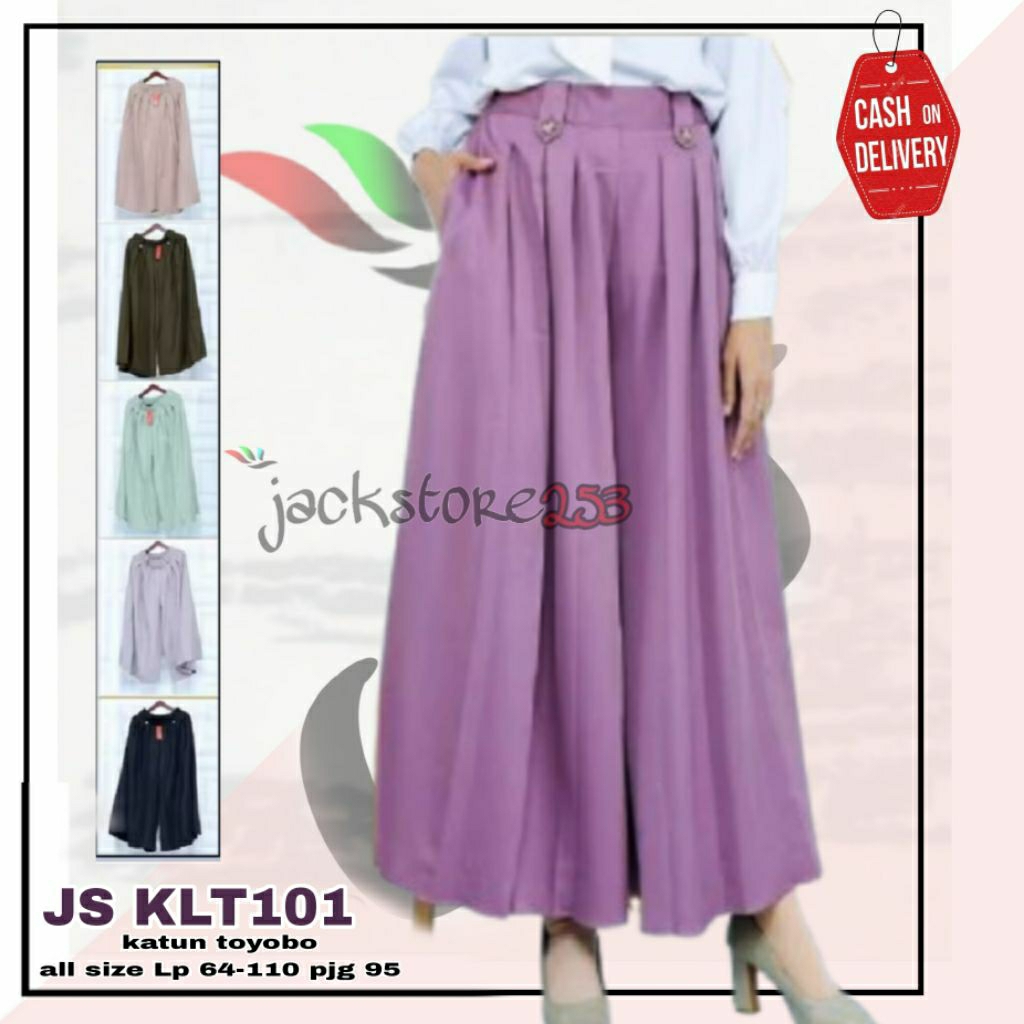 JACKSTORE253  kulot husna/kulot husna terbaru/ kulot wolpis/celana kulot panjang/celana kulot wanita