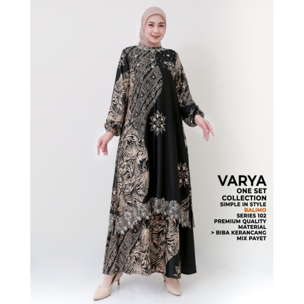 setelan rok balimo biba kerancang mix payet/setrok balimo motif terbaru