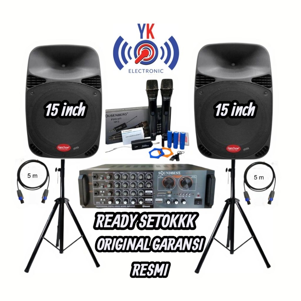 paket speaker pasif baretone 15 inch original baretone max15mw