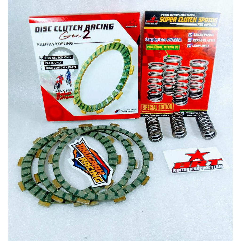 PAKET KOPLING BRT GEN 2 PER PLUS KAMPAS KOPLING R15 V3 V4 / XSR 155 VVA / VIXION VVA / VIXION R / MT