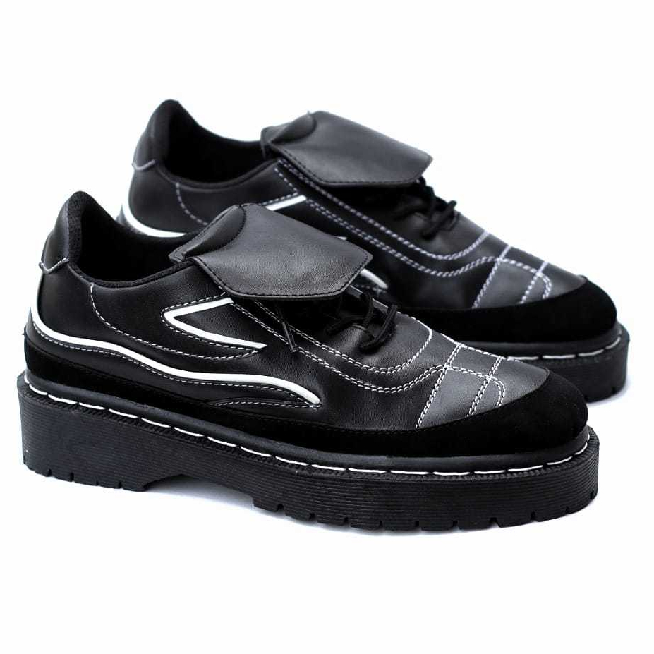 Sepatu Formal Pria Hak Tinggi Full Black Pria