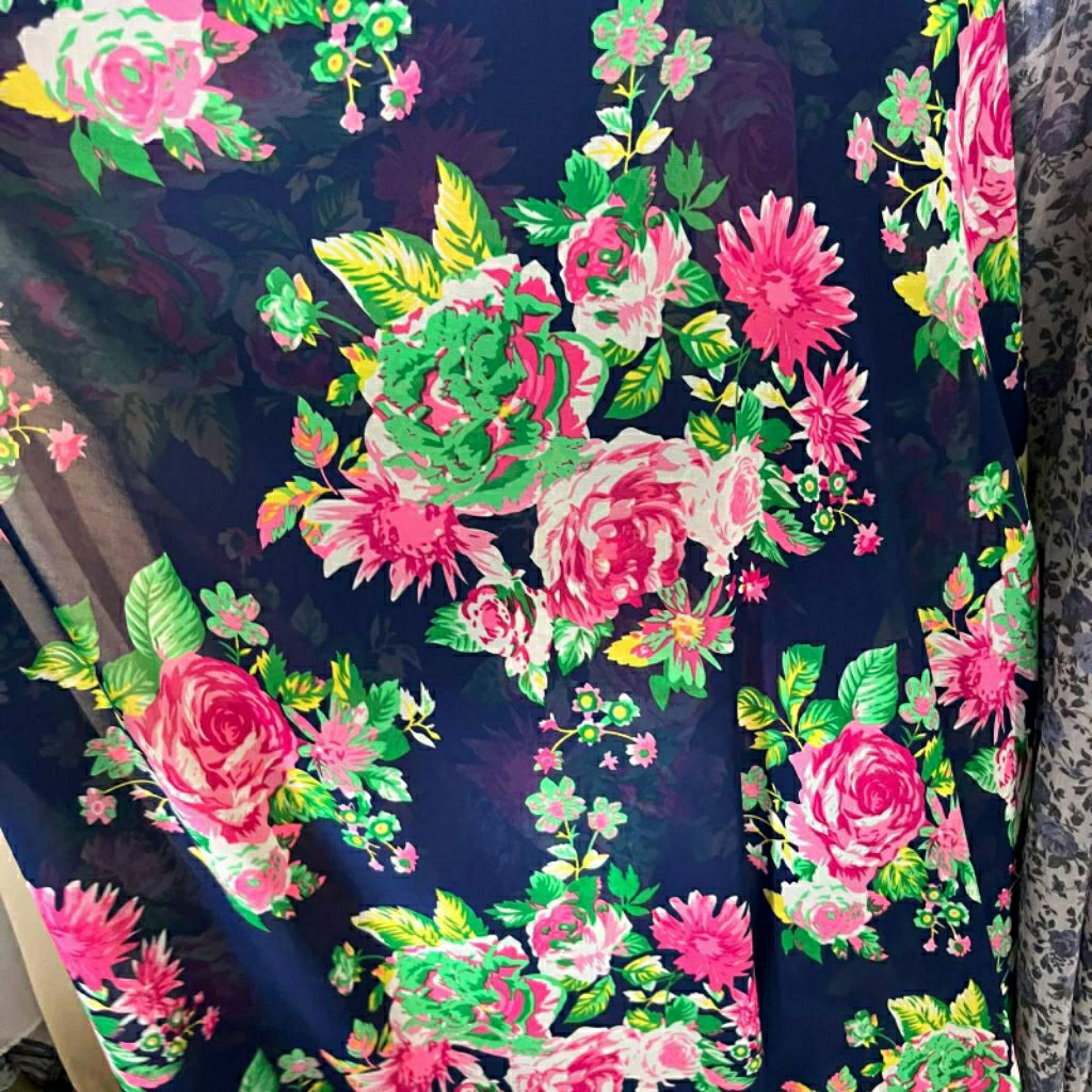 KAIN SIFON CERUTY PREMIUM MOTIF BUNGA BESAR - KAIN SIFON MOTIF KEMBANG BESAR  - KAIN MOTIF BUNGA BES