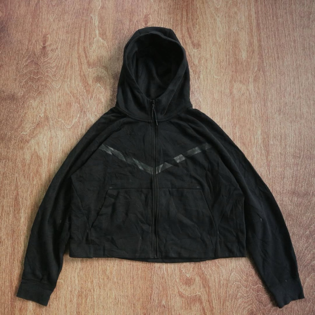 Hoodie Nike Tech Hitam Boxy