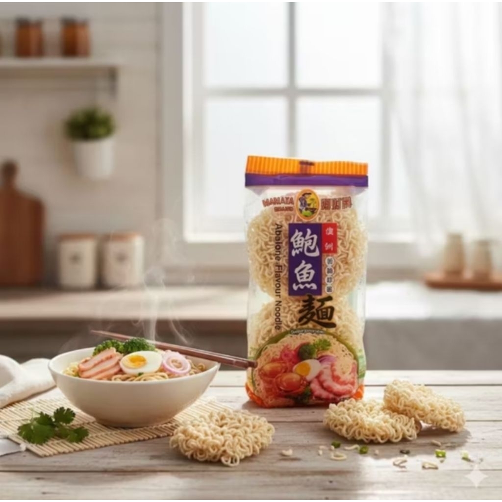 Mi Kering Gandum (Abalone Flavour Noodle) Isi 4 Keping