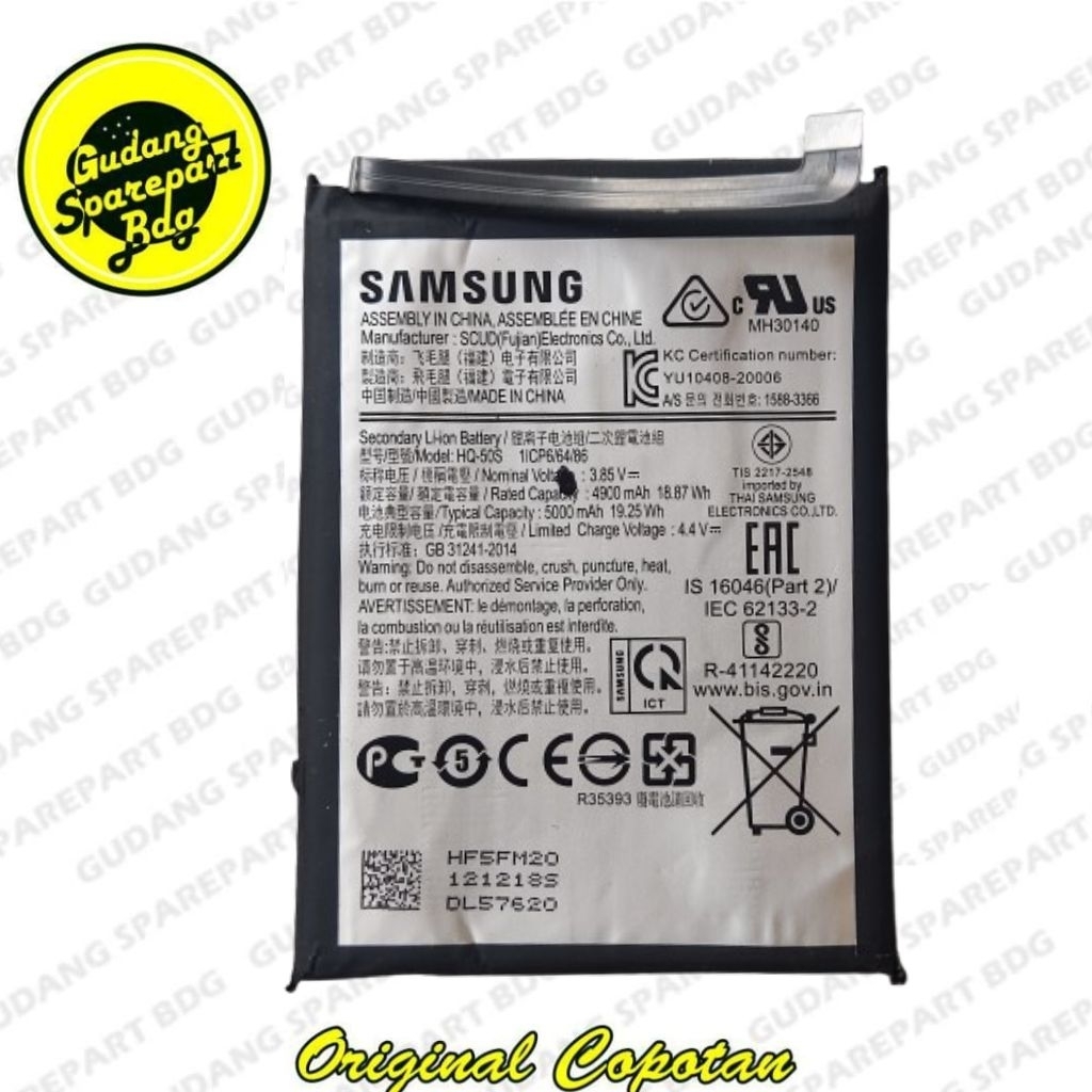 Baterai Samsung Galaxy A02S HQ-50S Second Copotan