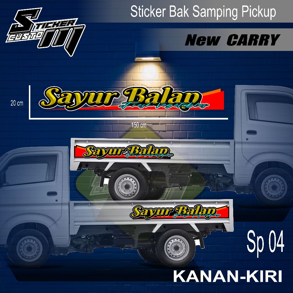 STICKER MOBIL PICK UP NEW CARRY STICKER DECAL TULISAN CARRY PICK UP / STICKER BAK SAMPING GRANMAX 04