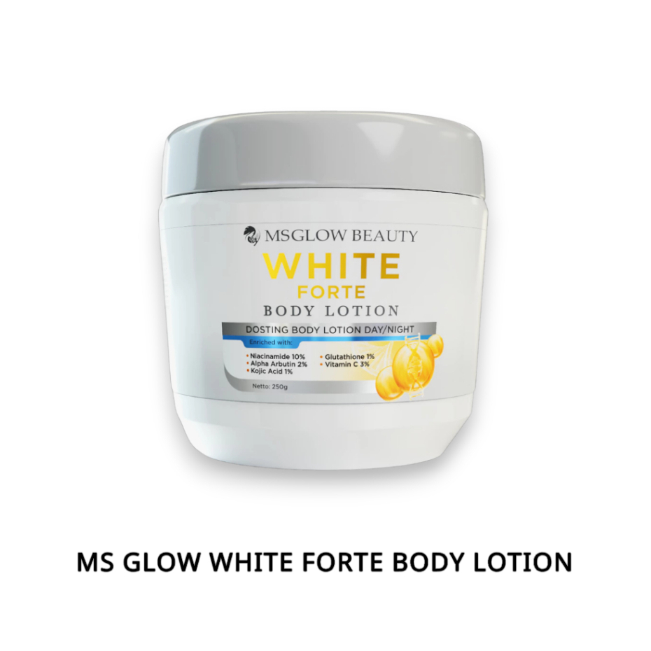 MS GLOW White Forte Body Lotion Hand Body HB Dosting Melembabkan