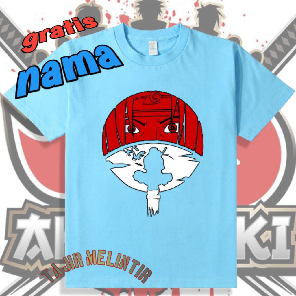 Kaos Baju Anak laki-laki perempuan Akatsuki Uciha ITACHI