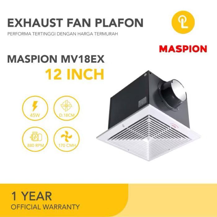 Maspion MV18EX Ceiling Exhaust Fan Plafon Cerobong Sirocco Maspion MV 18 EX MV18EX