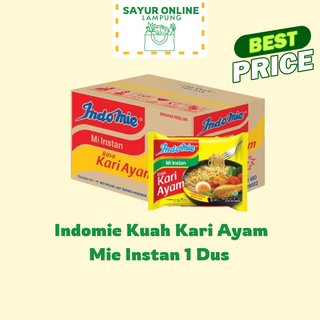 Mie Indomie Kuah Kari Ayam 1 Dus