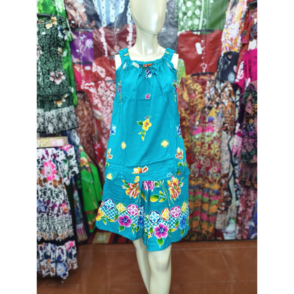 Setelan Lie Ing Celana Pendek Hotpants Tali Papan Karet Print LD 110 cm | Adem Nyaman