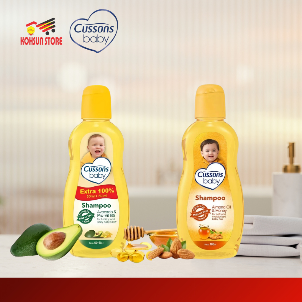CUSSONS BABY Shampoo Extra 100% 50ml+50ml / Shampoo bayi Cussons