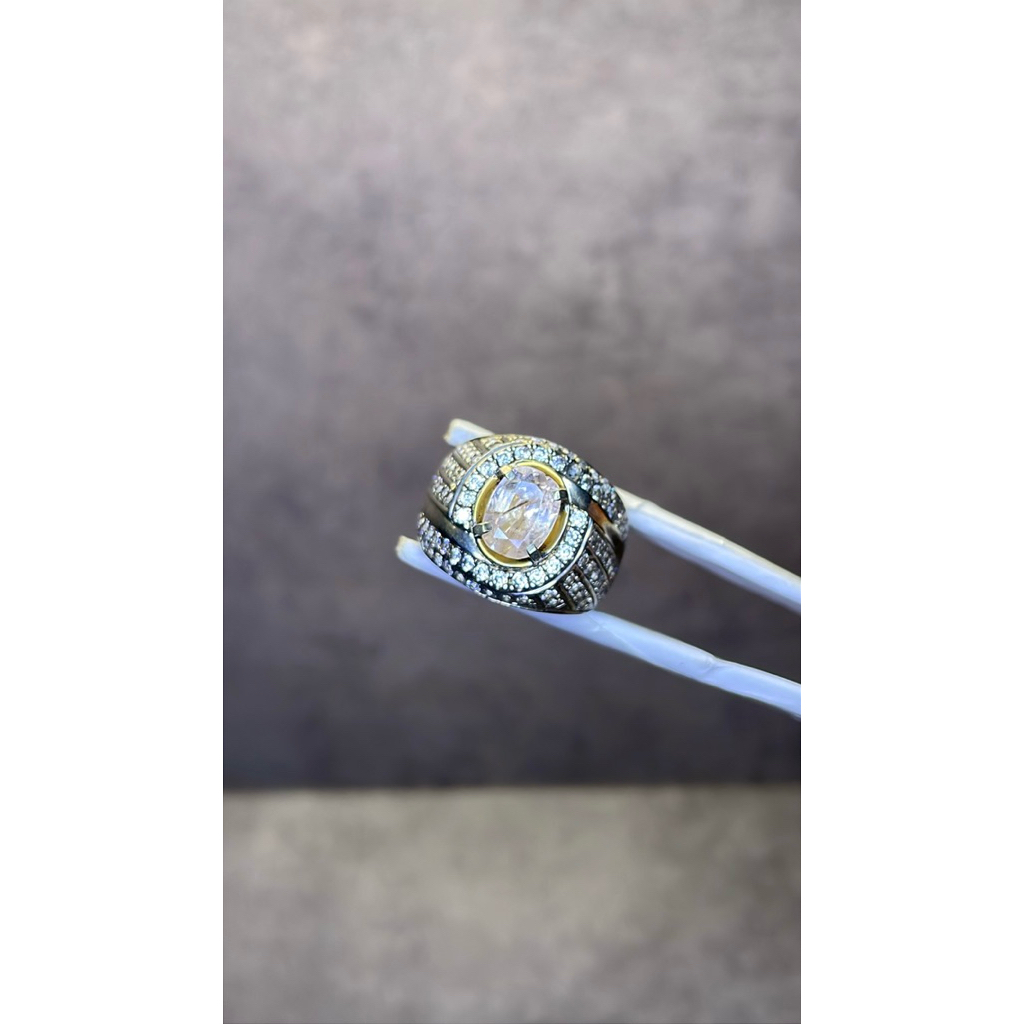 CINCIN PERMATA NATURAL WHITE SAPPHIRE