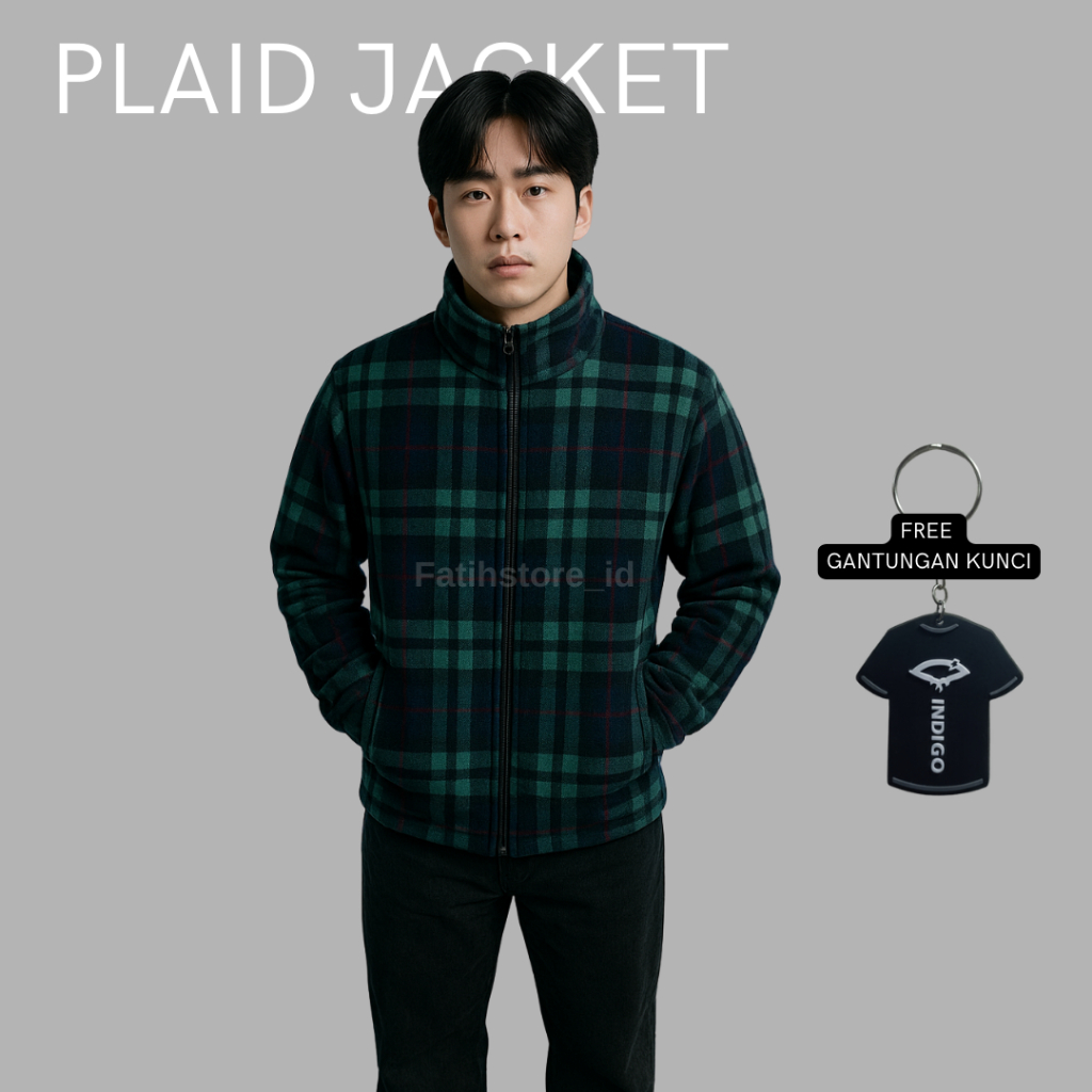 JAKET KEMEJA FLANEL -JAKET PLAID PRIA -JAKET KETLAR -SHERPA KOTAK KOTAK