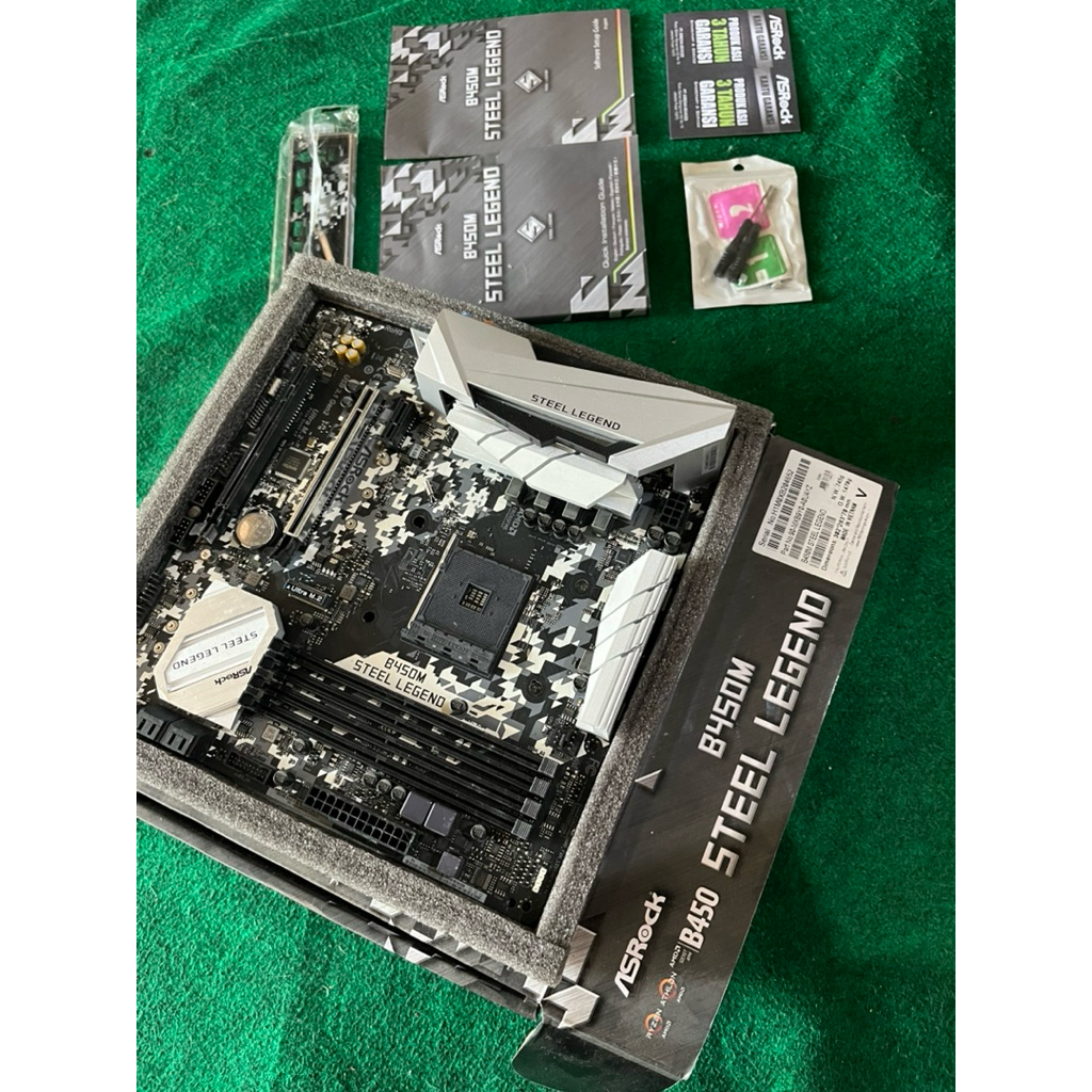 Motherboard AM4 Asrock B450M Steel Legend Ryzen Bekas / Second