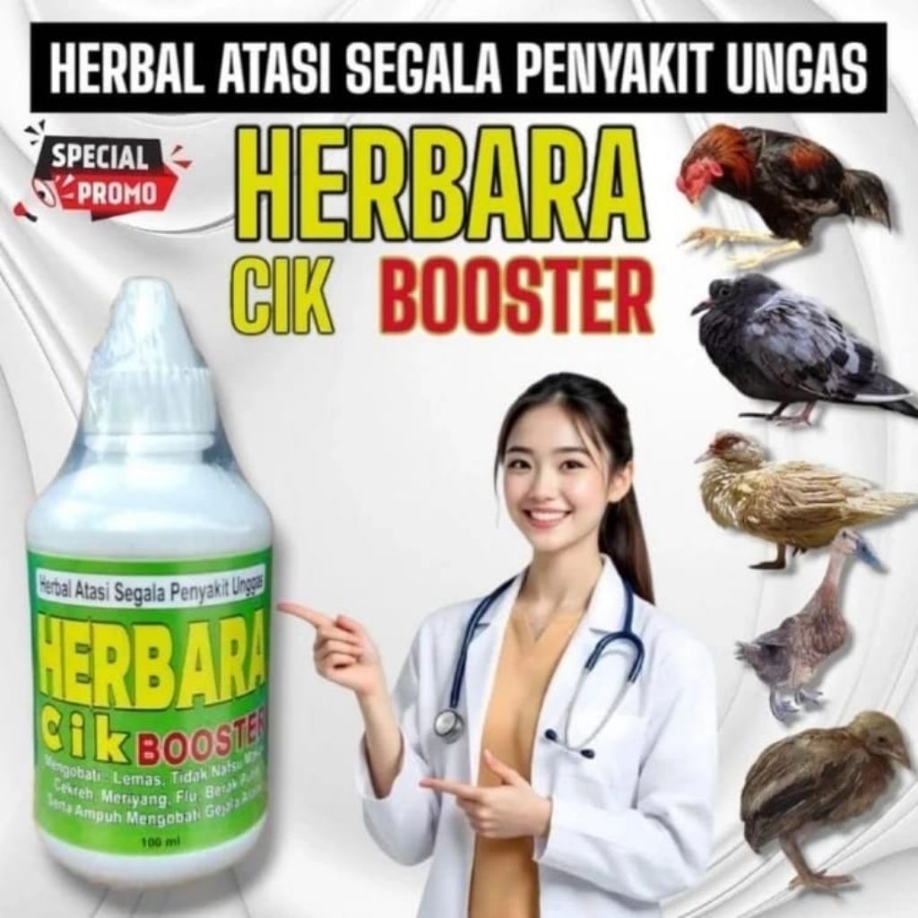(HERBARACIK BOOSTER) Obat Ayam dan Unggas Lainya , Mengatasi Sakit Aratan Ngorok Flu Burung