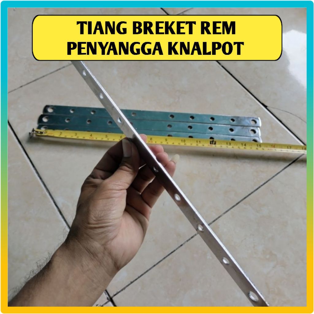 2 Striping RX King
tiang rem breket pangkon knalpot penggaris besi chrome plat lubang besi