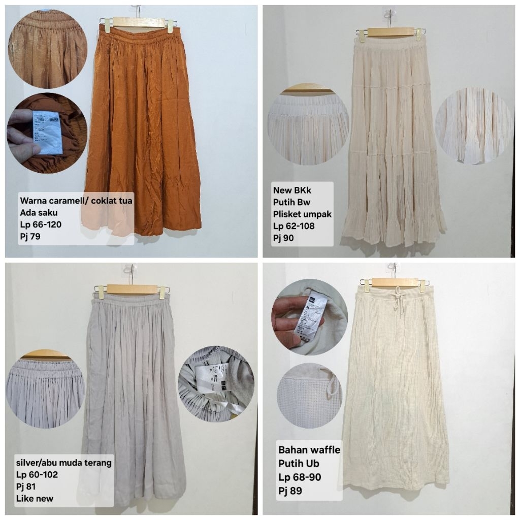 Rok panjang GU uniqlo - rok waffle