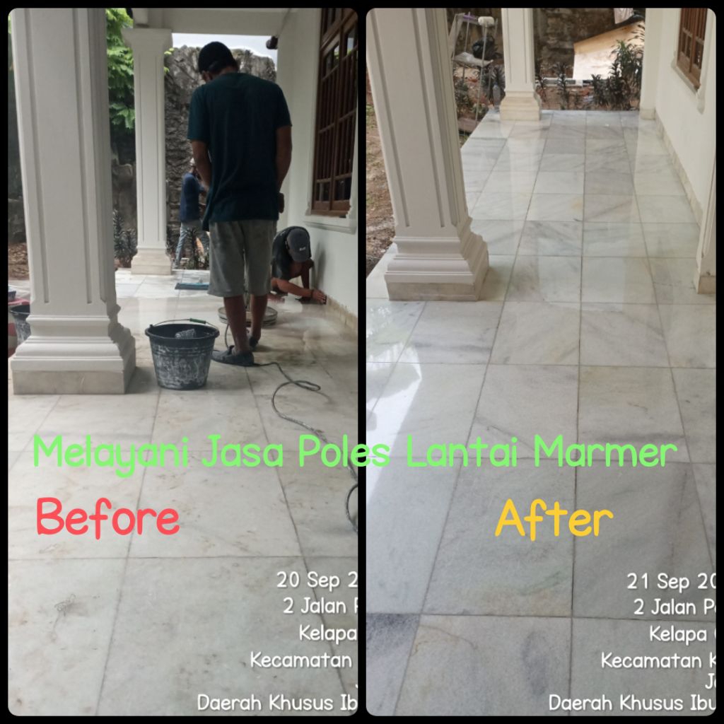 Jasa Poles Lantai Marmer Granit Traso Acian semen Tegel kramik dll