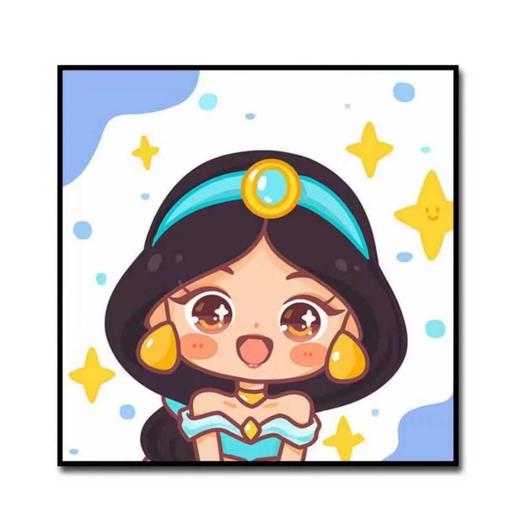 

Paint By Number 20 X 20 Cm Karakter Anak Canvas Mewarnai Alat Lukis