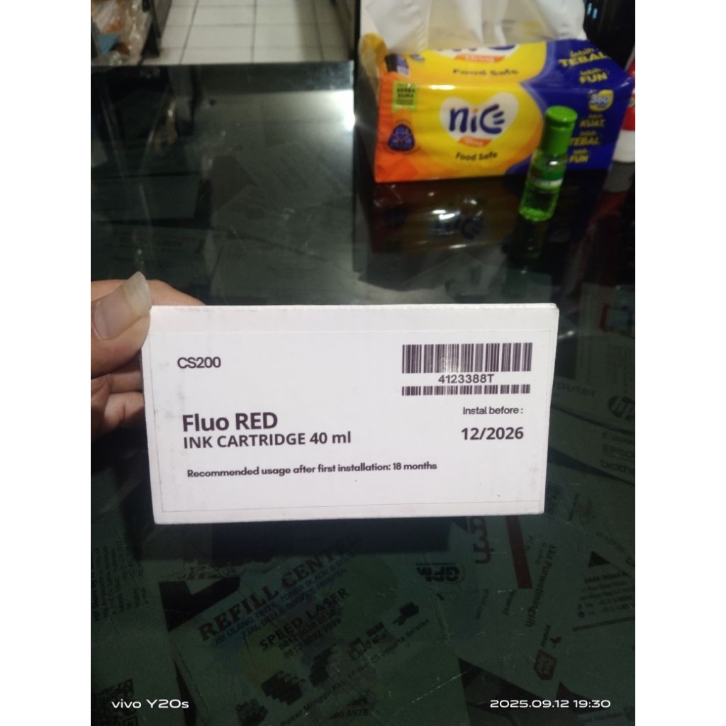 Ink Cartridge CS200 Red Fluo / Tinta Neopost CS-200