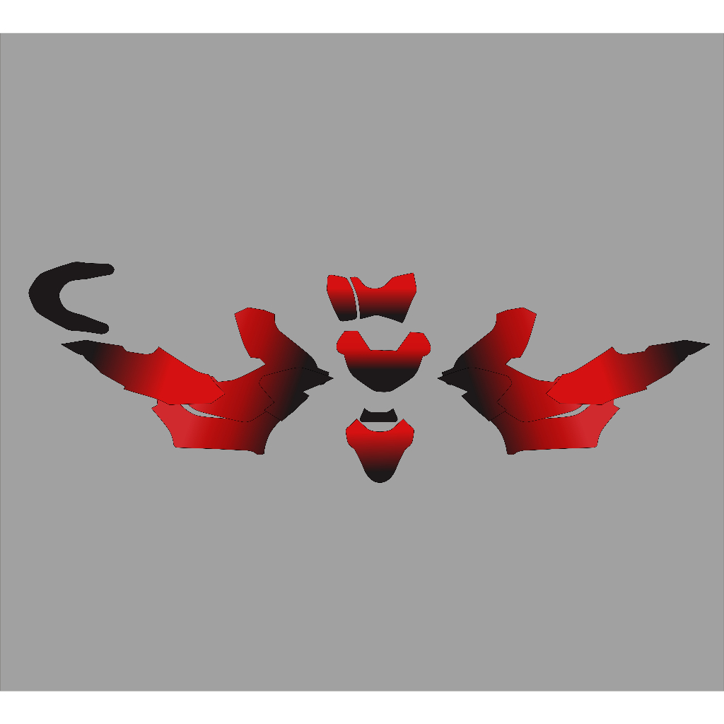 STICKER DECAL PCX 160 GRADASI MERAH HITAM