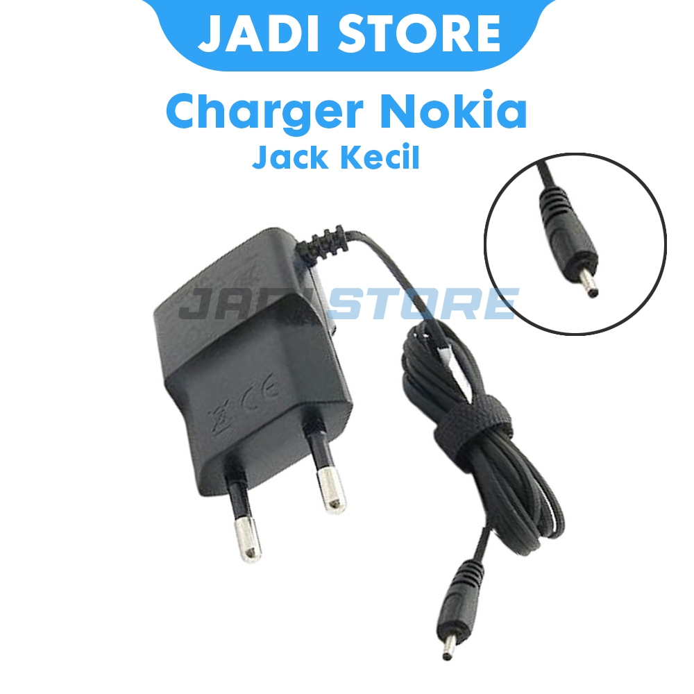 Charger Handphone HP Nokia Jack Lubang Kecil Jadul Lama Bulat Bekas Colokan FC