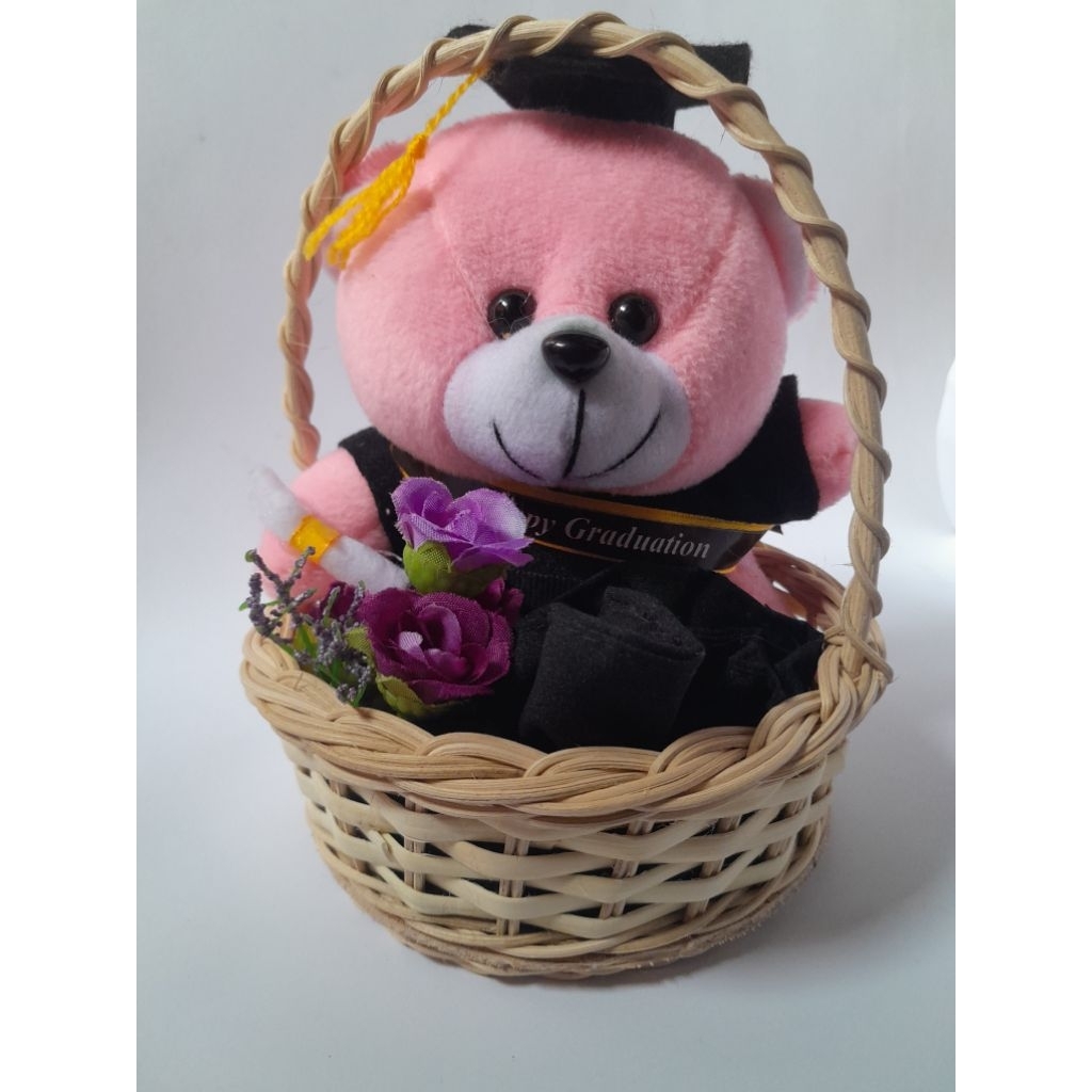 BONEKA WISUDA / BONEKA KERANJANG WISUDA / KADO SIDANG / HADIAH WISUDA / BONEKA WISUDA KERANJANG / KA