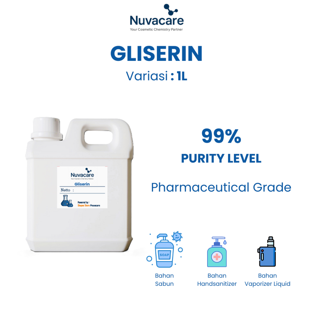 GLYSERIN / VEGETABLE GLYCERIN / GLYCERIN / GLISEROL 1 KG