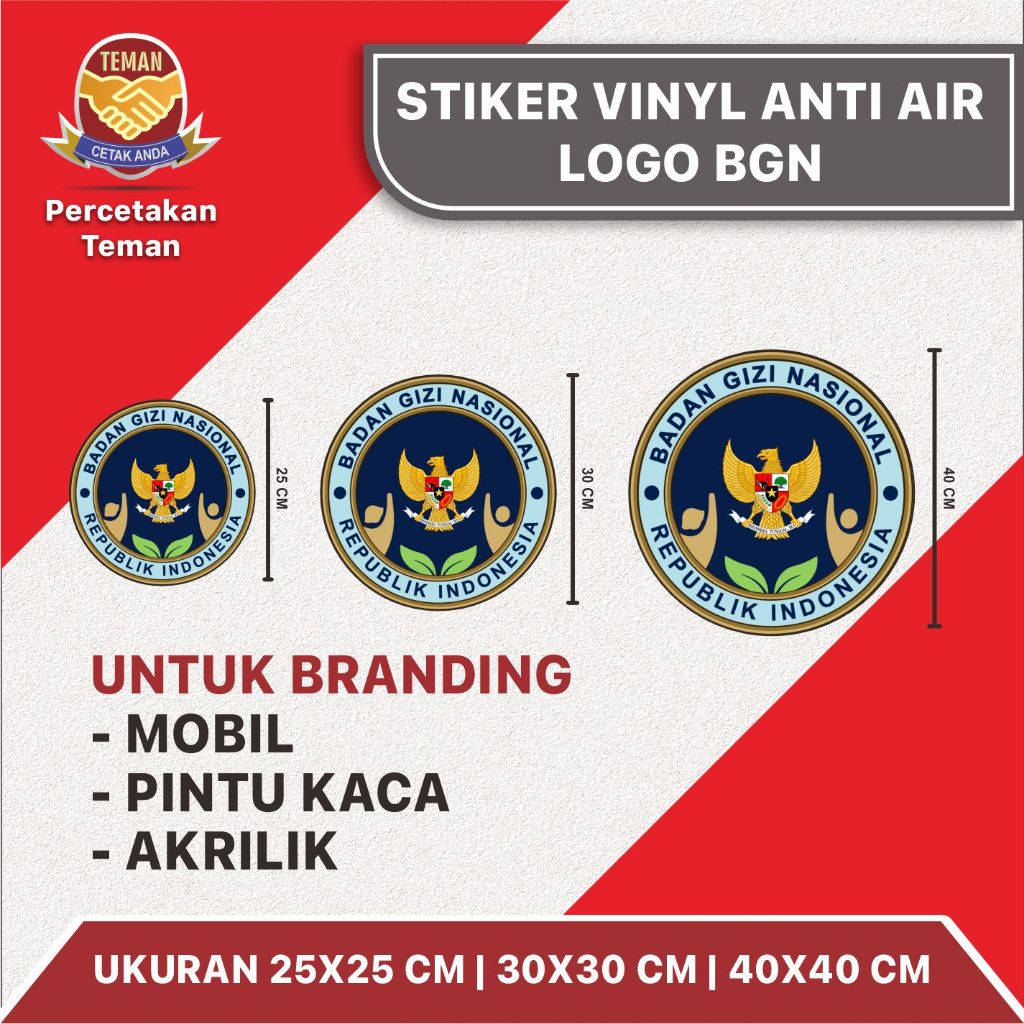 Sticker Logo BGN / Sticker Badan Gizi Nasional / Sticker SPPG