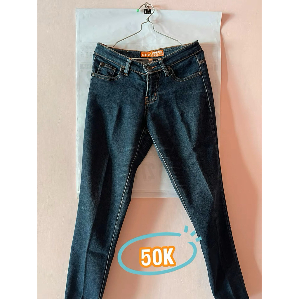 [PRELOVED] Dual Jeans Wanita Original – Celana Jeans Slim Fit Dark Blue Size 39