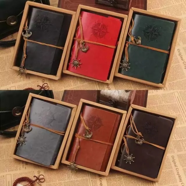 

HAPFY Buku Catatan Jurnal Retro Kulit Cover Aesthetic Kantor Kerja Binder Notepad Hardcover Tulis