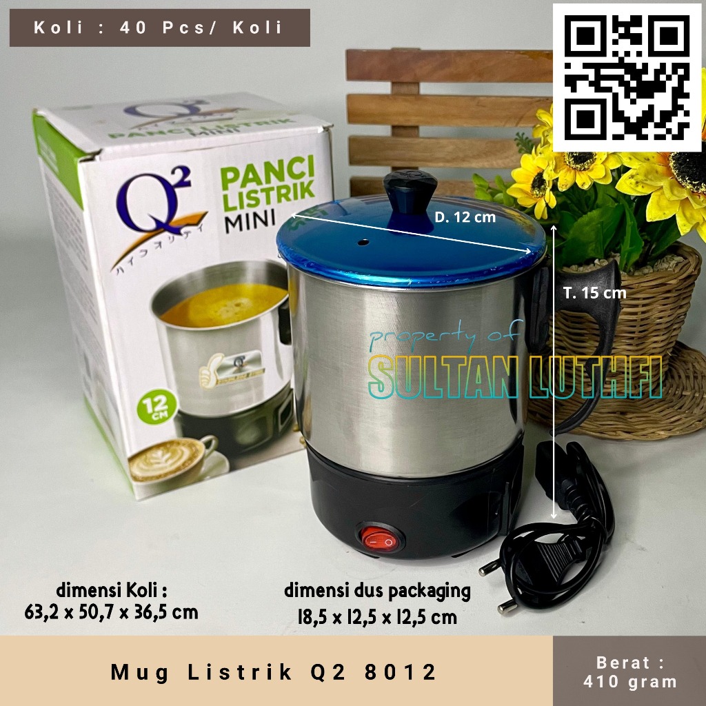 Mug Listrik Q2 8012 / Pemanas Air Listrik