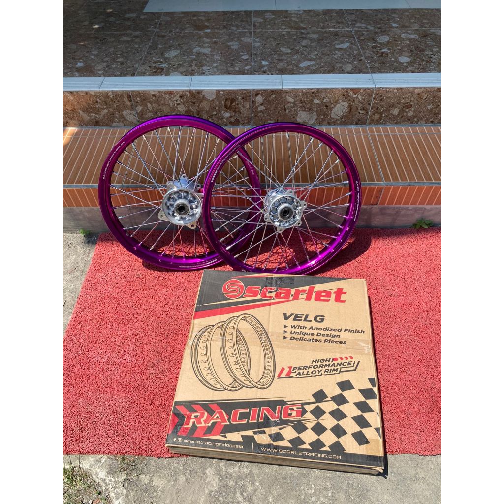 Roda set  Surex KLX 160/185 Velg Scarlet Baru RIng 17 Tanpa Ban