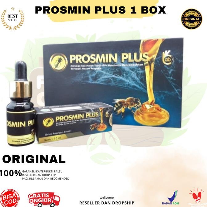 PROSMIN PROPOLIS MINERAL PLUS KAYA MANFAAT HARGA 1 BOX ISI 5 BOTOL ORIGINAL