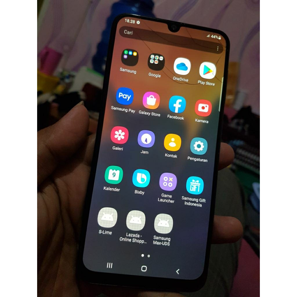 LCD samsung A50 original Retak sikit