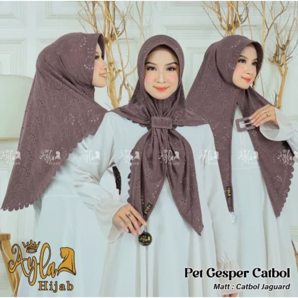 Hijab Segiempat Instan Gesper - Hijab Gesper - Hijab Catbol - Hijab Instan Wanita